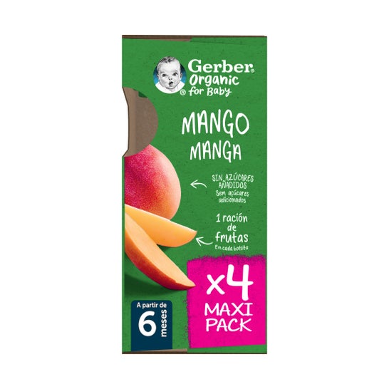 Gerber Organic Mango Multipack 4x90g