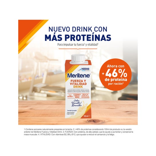 Meritene Fuerza y Vitalidad Drink Vainilla 12x125 ml