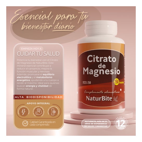 Naturbite Citrato de Magnesio 500 comp