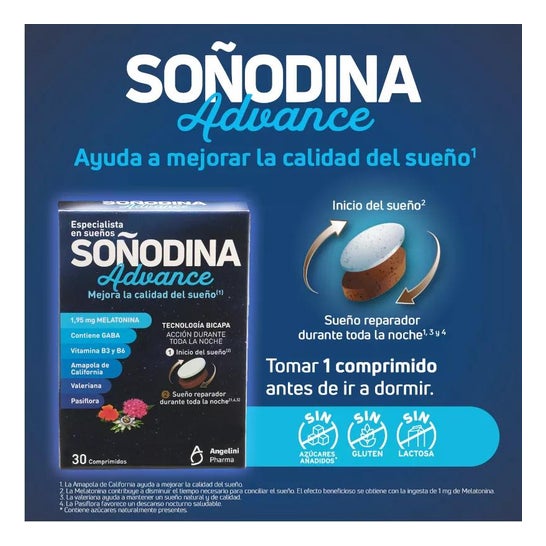 Angelini Natura Soñodina 30 Two-layer Tablets Angelini Natura Soñodina 30 Two-layer Tablets
