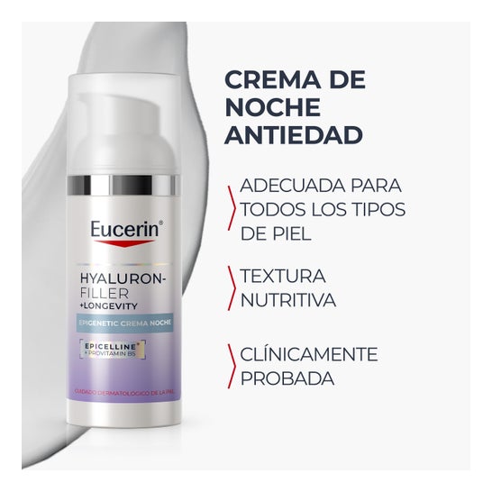 Eucerin Hyaluron-Filler + Longevity Epigenetic Crema Noche SPF 30 50ml
