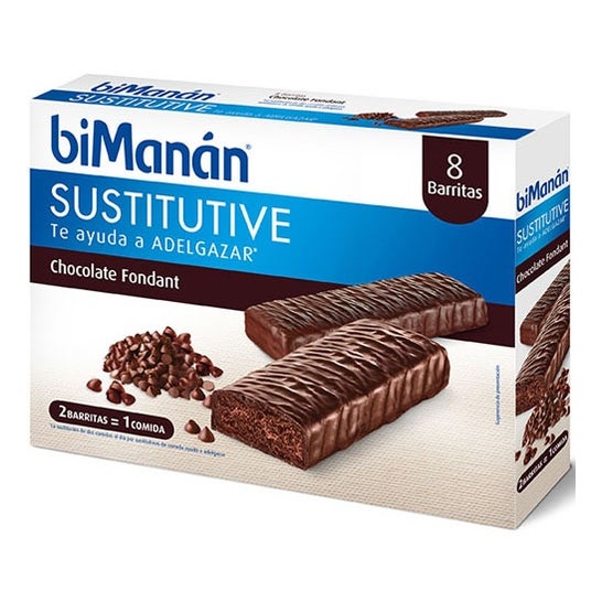 biManán® SUSTITUTIVE Cioccolato fondente 8 barrette