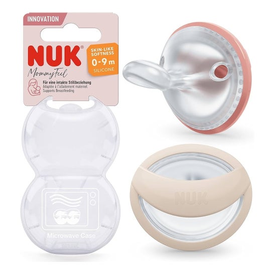 Nuk Chupetes Silicona Mommy Feel 0-9M Rosa 2uds