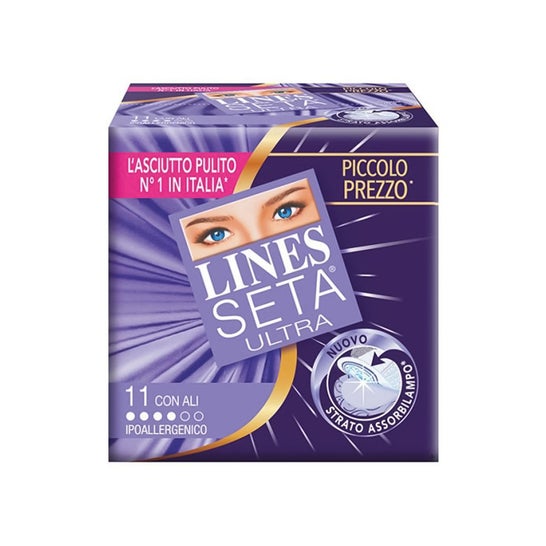 Lines Seta Ultra Compresas con Alas Hipoalergénico 11uds