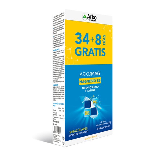 Arkovital magnesio 375mg + vitamina B6 2x21 compresse effervescenti