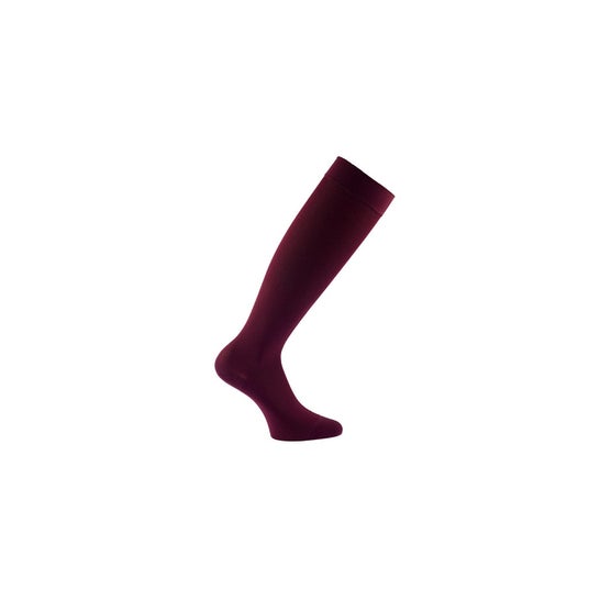 La Boutique Des Jambes Mi-bas Fil d'Écosse Homme Bordeaux 44/46