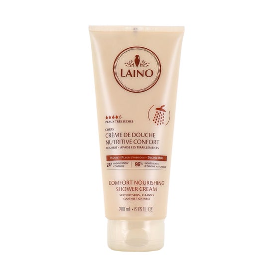 LAINO Nutritive shower cream with KARITE, hibiscus and organic sesame 200 ml tube