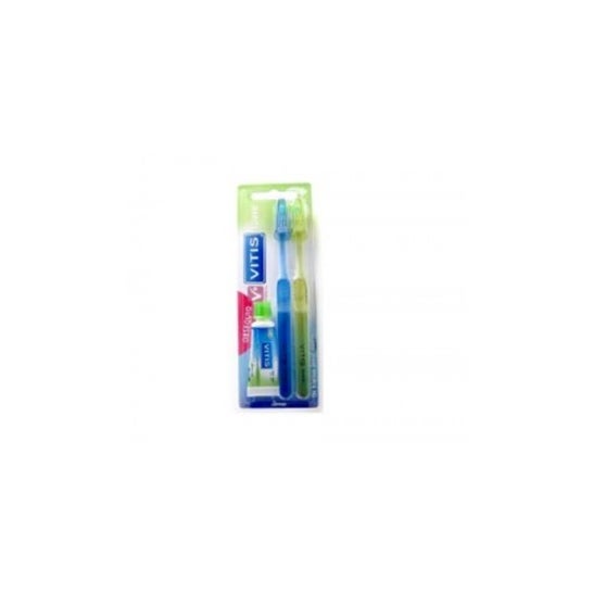 Vitis Suave Access Cepillo Dental 2uds + Pasta Anticaries 15ml