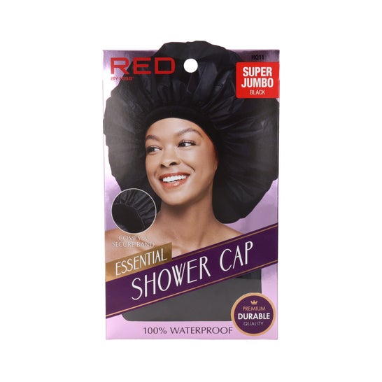 Red By Kiss Essential Shower Cap Super Jumbo Black 1ud