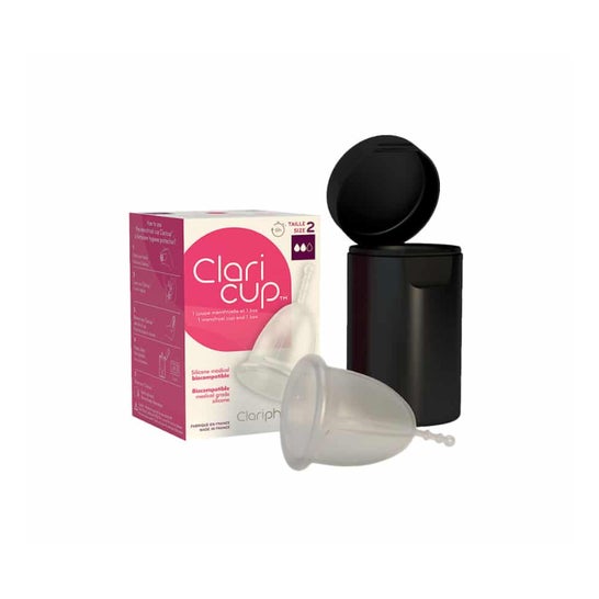 Claripharm Claricup Copa Menstrual Transparente T2 + Caja