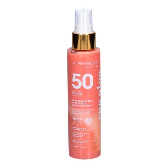 Alphanova Daily Sun Glow Aceite Solar Rosa Brillante Spf50 125ml