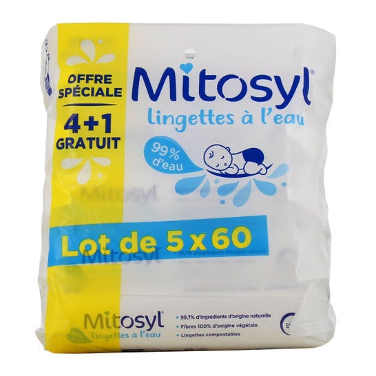 Mitosyl Pack Toallitas Agua 5x60uds