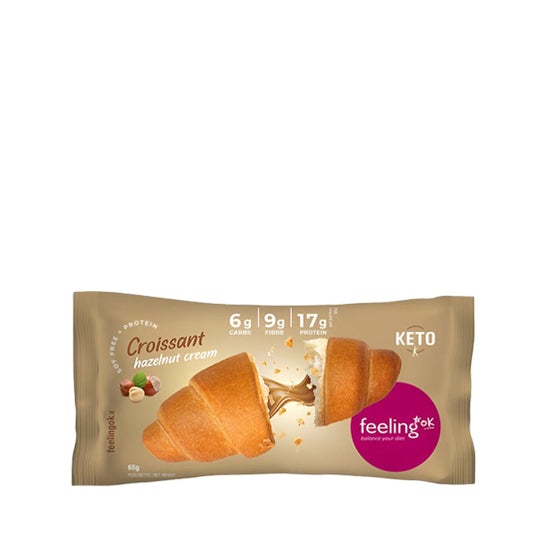 Feeling Ok Croissant Proteína Relleno de Crema de Avellana 65g