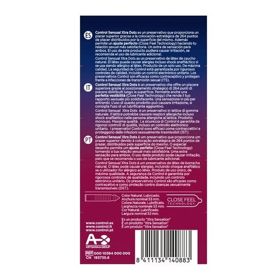 Control Condoms Xtra Dots 12 pcs Control Condoms Xtra Dots 12 pcs