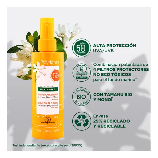 Klorane Spray Solar Sublime SPF50 200 ml