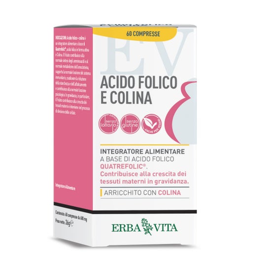 Erba Vita Ácido Fólico y Colina 60comp