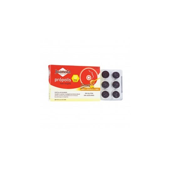 Juanola® própolis con miel sabor regaliz 24 uds