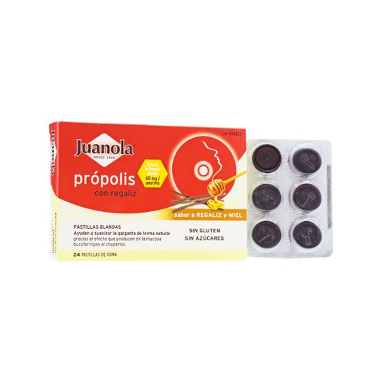 Juanola® propolis met drop smaak honing 24uds