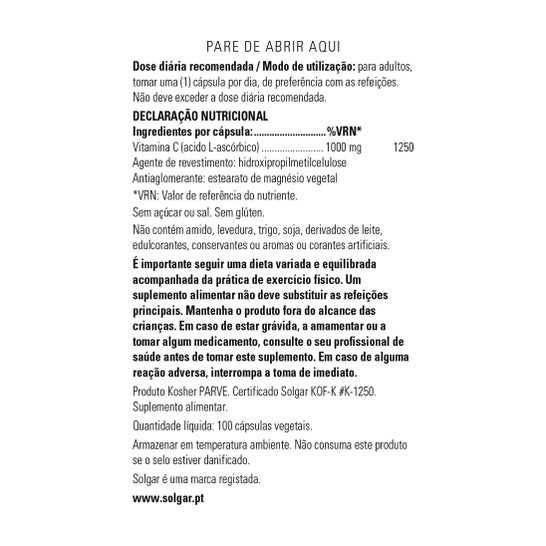 Solgar Vitamina C 1000 mg 100vcaps