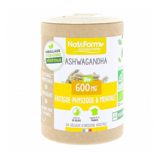 Nat&Form Ashwagandha Bio 600mg 60 Perlas