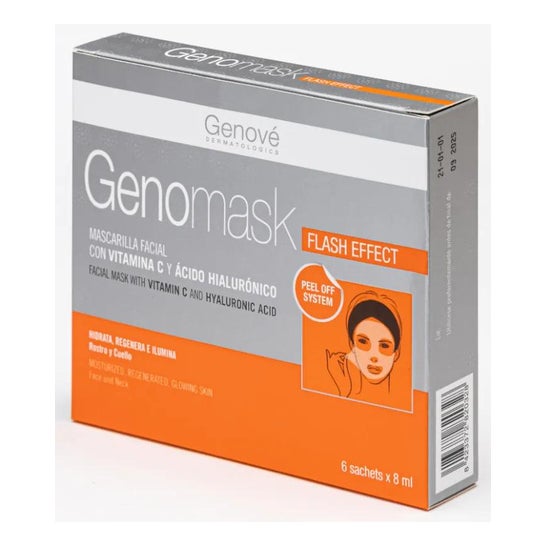 Genomask gezichtsmasker met vitamine C 8ml Genomask gezichtsmasker met vitamine C 8ml