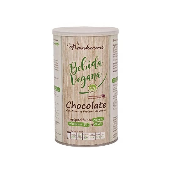 Nankervis Vegan Smoothie Chocolate Oatmeal Rice Protein 450g