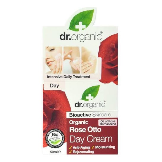 Dr. Organic Crema Facial de Día Orgánica de Rose Otto 50ml