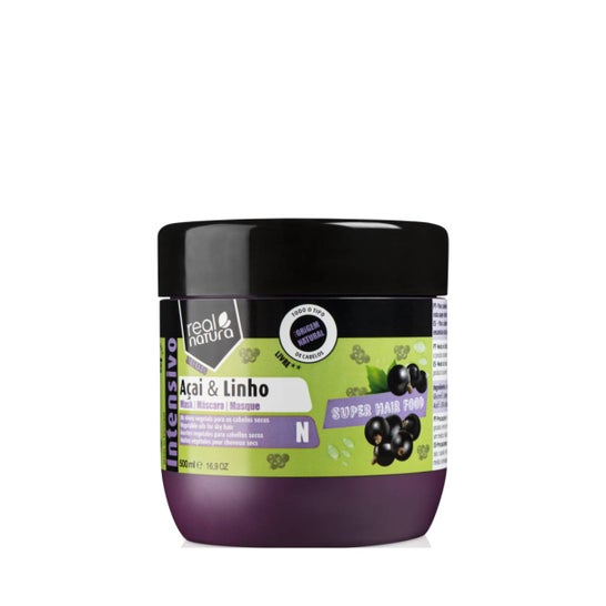 Real Natura Mascarilla Super Hair Food Açaí y Lino 500ml