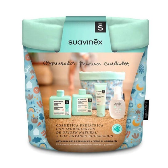 Suavinex Pack Organizador Tela Primeros Cuidados Azul + 4 Productos