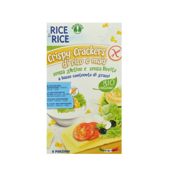 Probios Rice&Rice Crispy Crackers Rice & Corn Gluten Free 160g