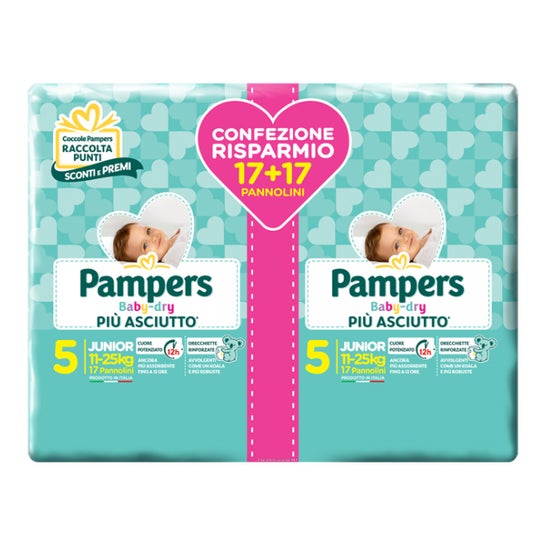 Pampers Baby Dry Duo Dwct Junior 34uds