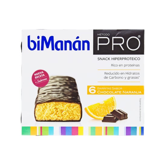 biManán™ Pro diet snack chocolate and orange 6 u.