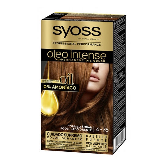 Syoss Oleo Intense Permanent Oil Color Cobrizo Ámbar 6-76 50ml
