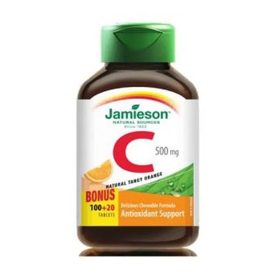 Jamieson Vitamina C 500mg Naranja Masticable 100 + 20comp Jamieson Vitamina C 500mg Naranja Masticable 100 + 20comp
