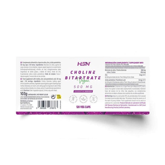 HSN Bitartrato de Colina 500mg 120vcaps