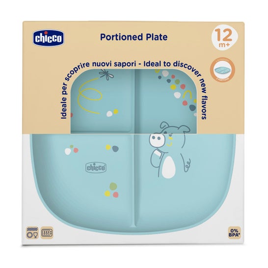 Chicco Plato con Compartimentos 12M+ Azul 1ud