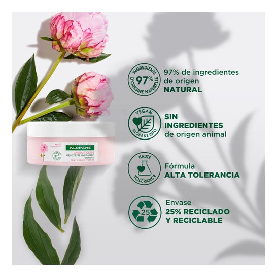 Klorane Gel Crema Hidratante Corporal a la Peonía 200 ml