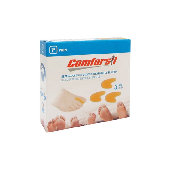 Comforsil Separador Dedos Extrafino Silicone CC206 TS 3 Unidades