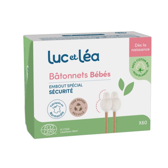 Luc et Léa Patyczki dla niemowląt Bio 60 sztuk