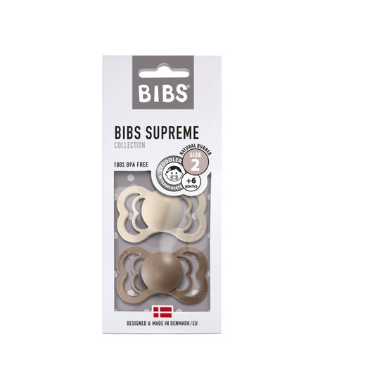 Bibs Supreme Pacifiers Woodchuck & Blush 0-6m T1 2 pieces