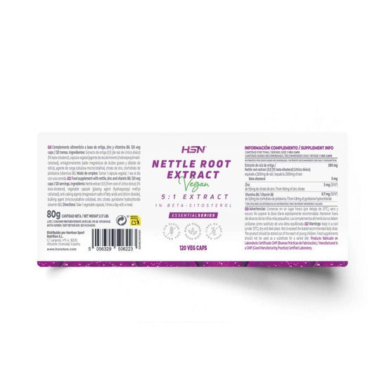 HSN Extracto de Ortiga 5:1 500mg 120vcaps