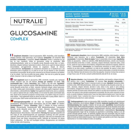 Nutralie Glucosamina Complex + MSM + Condritina 120comp