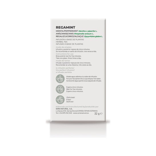 Soria Natural Regamint infusión 20 filtros