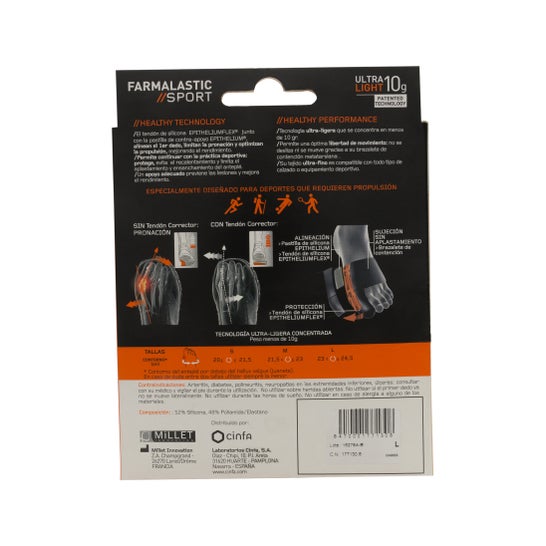 Farmalastic Sport Tendón Corrector de Juanete T L 1 ud