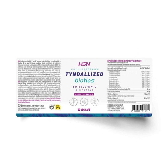 HSN Biotics Tindalizados 50 Billion U Espectro Completo 60vcaps
