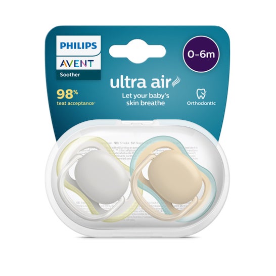 Philips Avent Chupete Ultra Air 0-6Meses Neutro 2uds