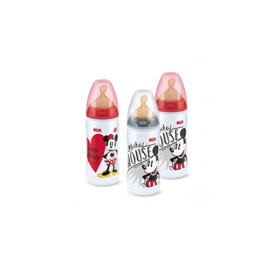Nuk Mickey Mouse bottiglia di lattice capezzolo bocca larga T-1 300ml