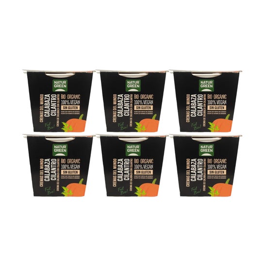 NaturGreen Pack Crema de Calabaza y Cilantro Bio 6x310g