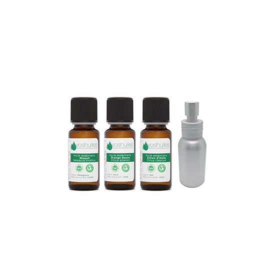 Voshuiles Home Sanitizing Deodorant Kit 3 Oils And 1 Spray