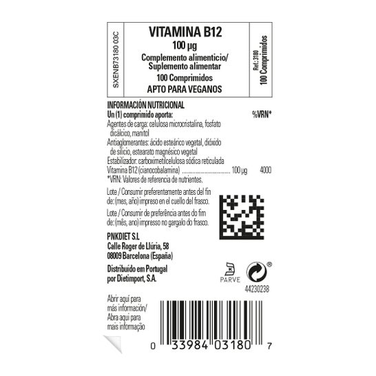 Solgar Vitamina B12 Cianocobalamina 100mcg 100 comp